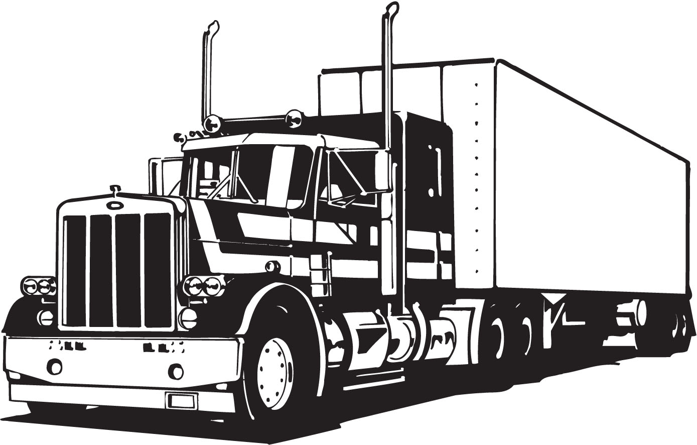 pix 18 Wheeler Silhouette dreamstime com