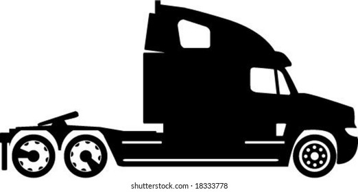 wallpapers 18 Wheeler Silhouette https www shutterstock com image vector semitruck silhouette artwork 18333778