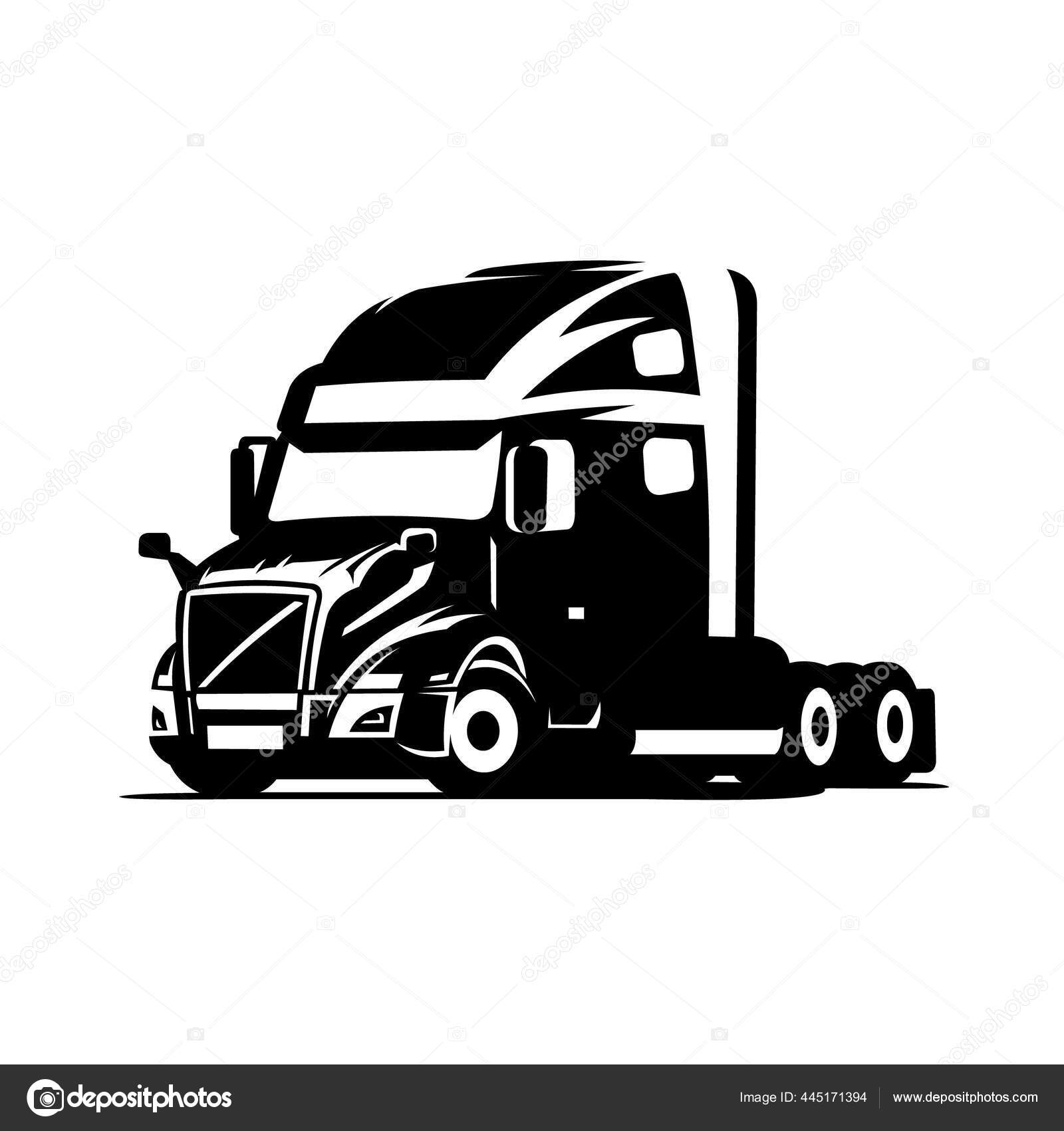 photo 18 Wheeler Silhouette https depositphotos com 445266486 stock illustration semi truck wheeler side view html