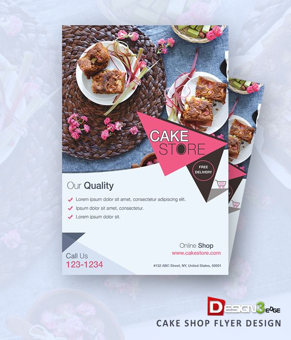 pic Cake Brochure cake store trifold brochure template