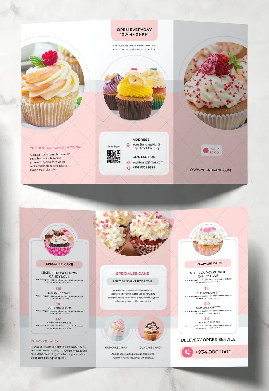photo Cake Brochure 9 free cake shop brochure templates