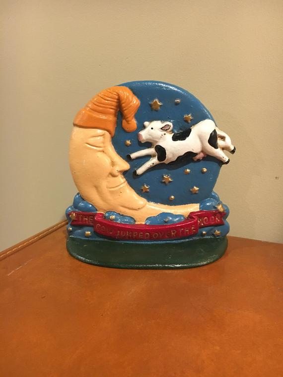 pics Cow Jumped Over The Moon Vintage cow jumps over the moon by lowell herrero