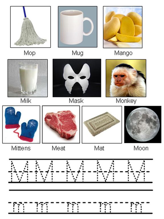 pics Images Starting With Letter M m objects that starts with letter m