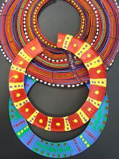 pics Maasai Necklace Template vtg african maasai turquoise red black
