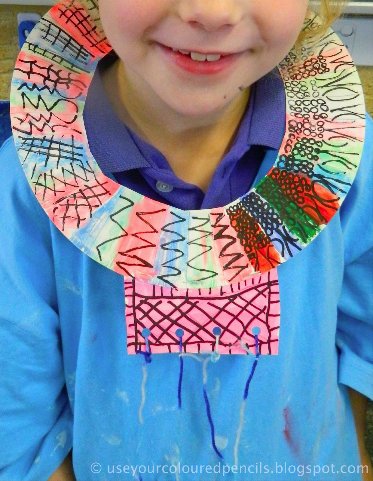 wallpapers Maasai Necklace Template use your coloured pencils