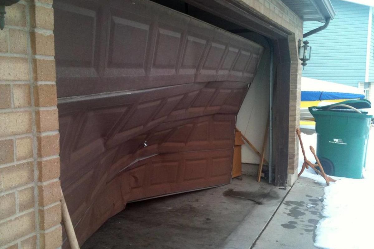 pic Smashed Garage Door what you should do when you ve damaged your garage door